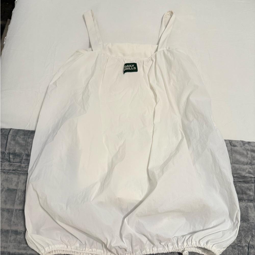 Daily Drills White Bubble Dress